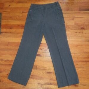 Larry Levine Women's Gray Wide-Leg Trousers